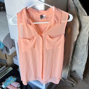 Sheer orange color top from H&M